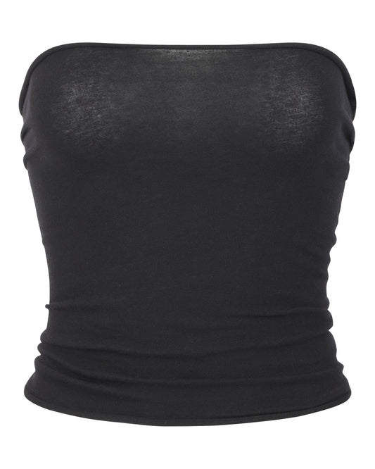 RAW EDGE TUBE TOP // RICH BLACK