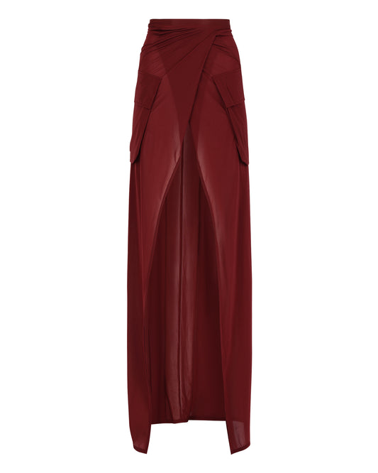FEATHERLIGHT WRAP SKIRT // SANGRIA
