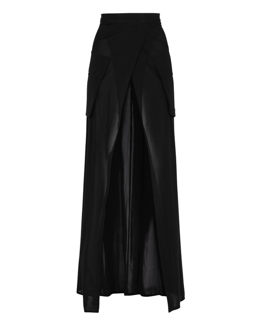 FEATHERLIGHT WRAP SKIRT // MIDNIGHT