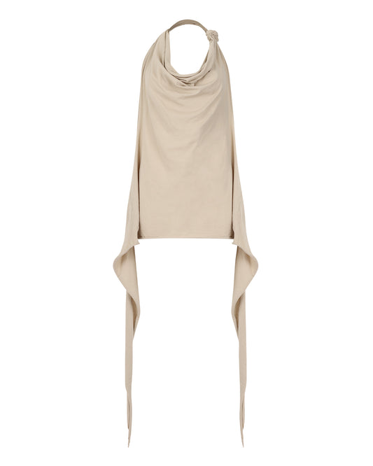 DRAPED KNOT HALTER // VANILLA MILK