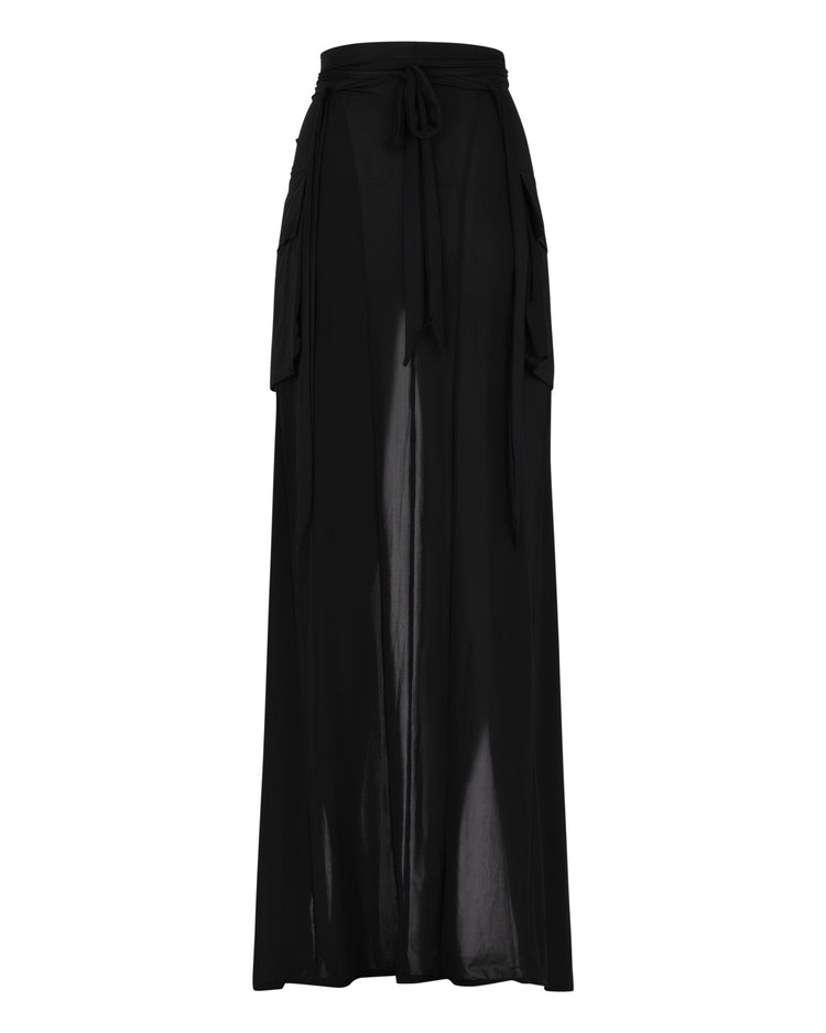FEATHERLIGHT WRAP SKIRT // MIDNIGHT