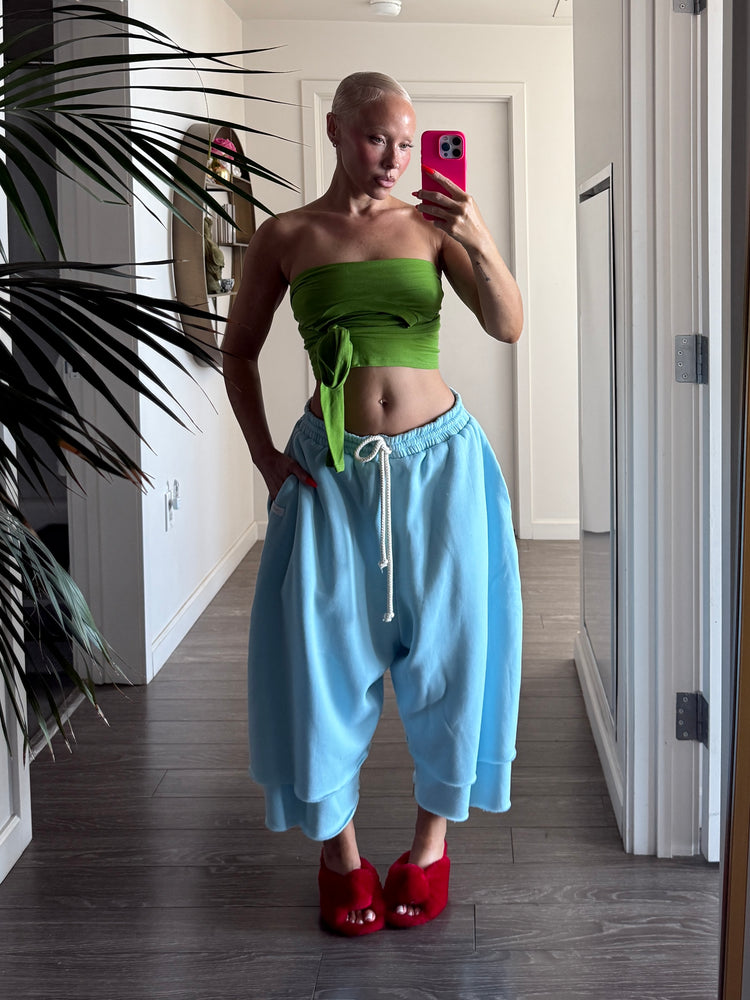 COTTON JERSEY WAIST WRAP // FROG
