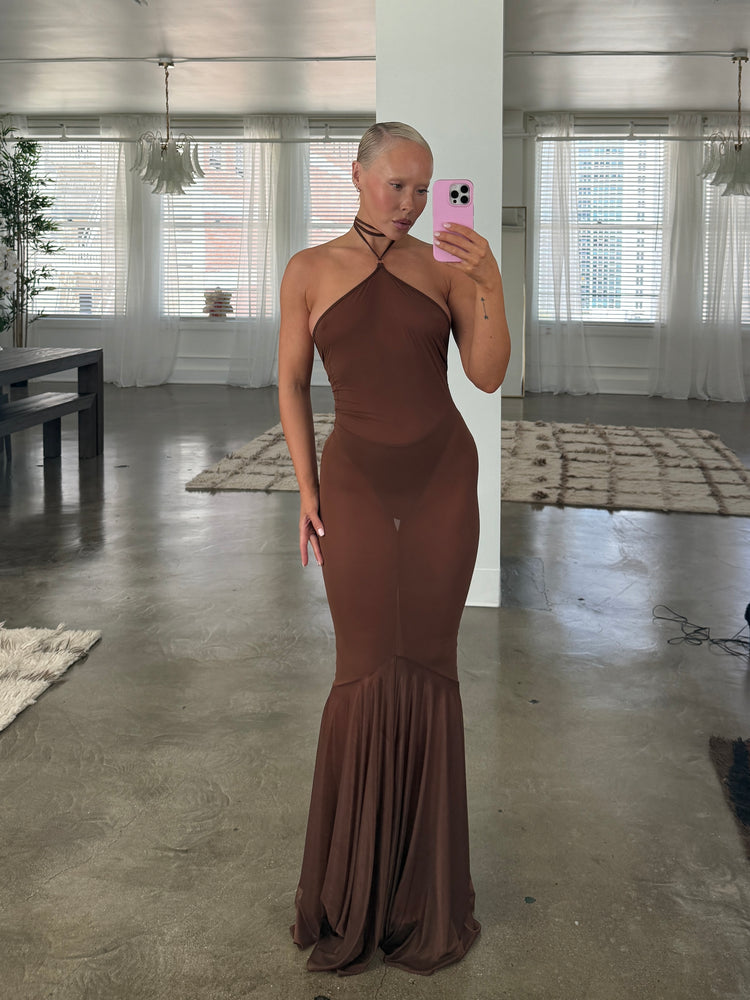 TEARDROP MERMAID TAIL DRESS // MILK CHOCOLATE FOX