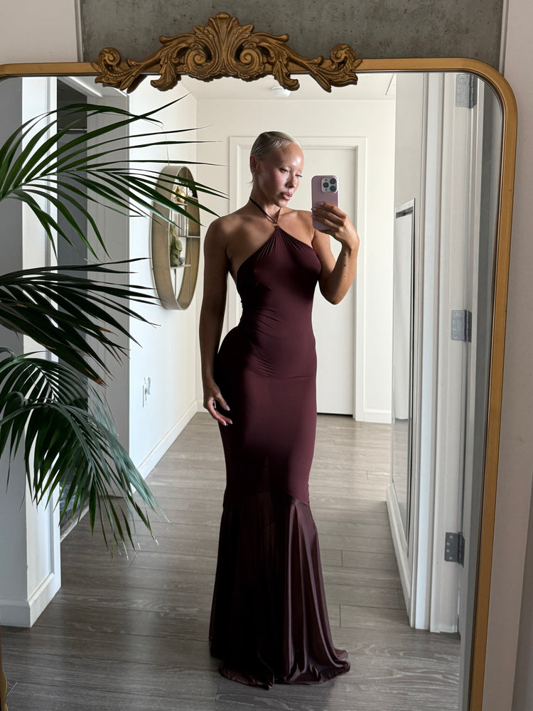 TEARDROP MERMAID TAIL DRESS // CHERRY WINE