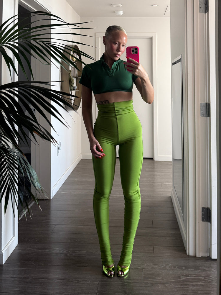 MODAL DOUBLE RAW EDGE LEGGING // FROG