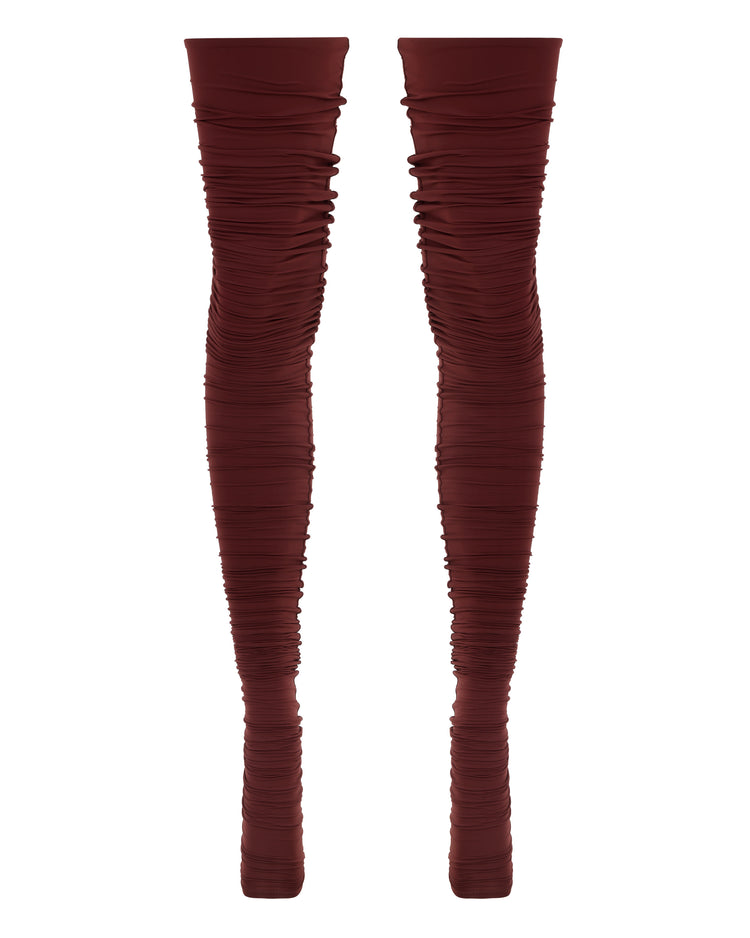 THIGH HIGH STOCKING // CHERRY WINE
