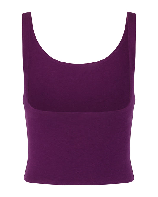 OPEN BUST TANK // EGGPLANT