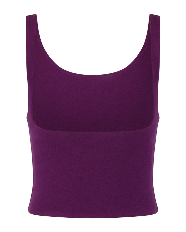OPEN BUST TANK // EGGPLANT