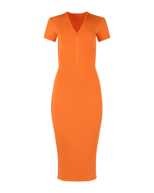 MODAL MIDI DRESS // PERSIMMON