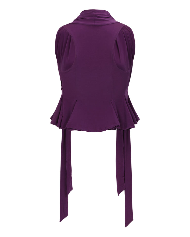 RACERBACK FLOUNCE TOP // EGGPLANT