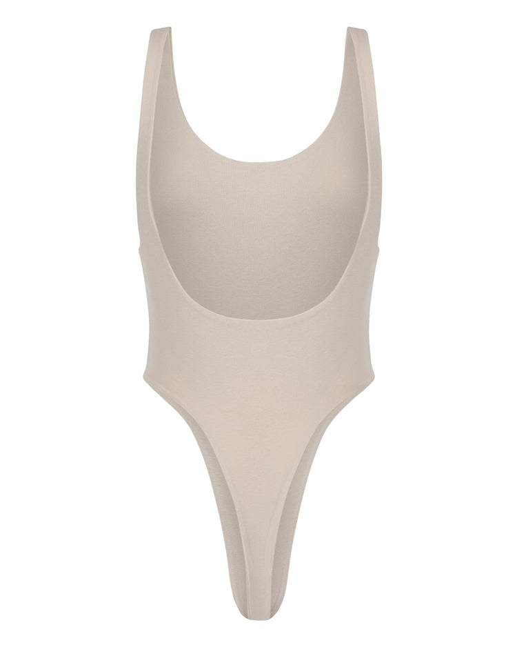 JERSEY THONG BODYSUIT // COSMIC LATTE