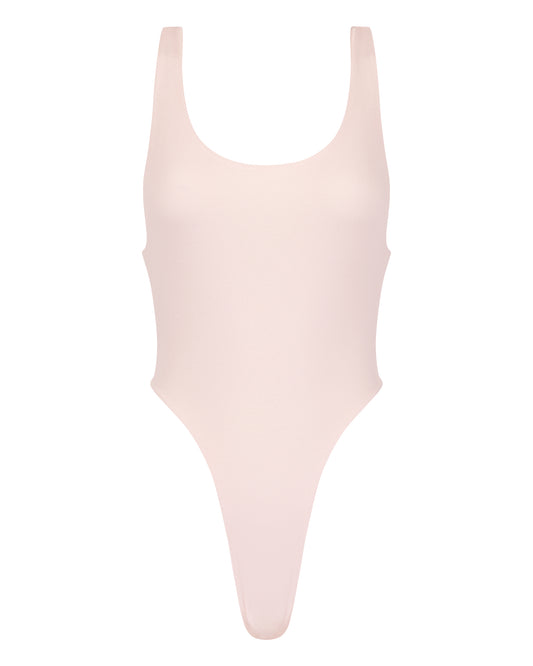 JERSEY THONG BODYSUIT // PINK MIST