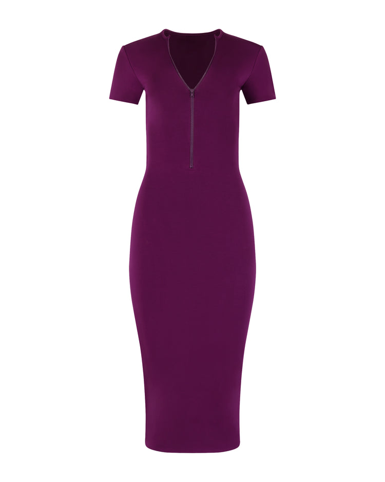 MODAL MIDI DRESS // EGGPLANT