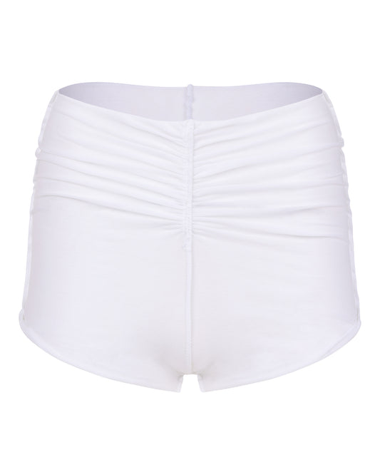 SCRUNCH TAP SHORT // OPTIC WHITE