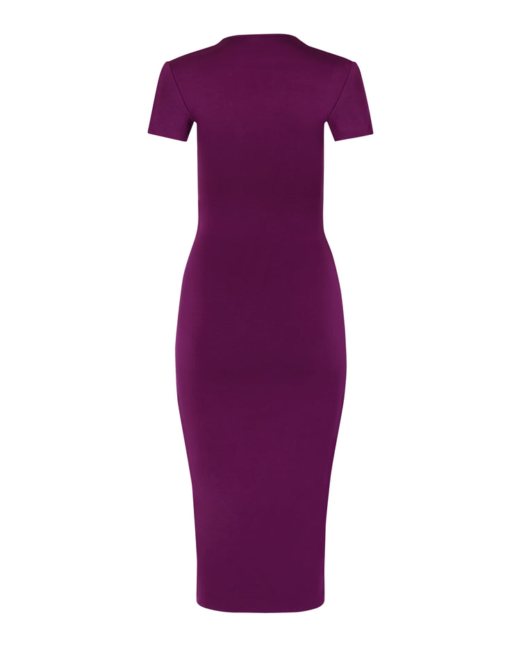 MODAL MIDI DRESS // EGGPLANT