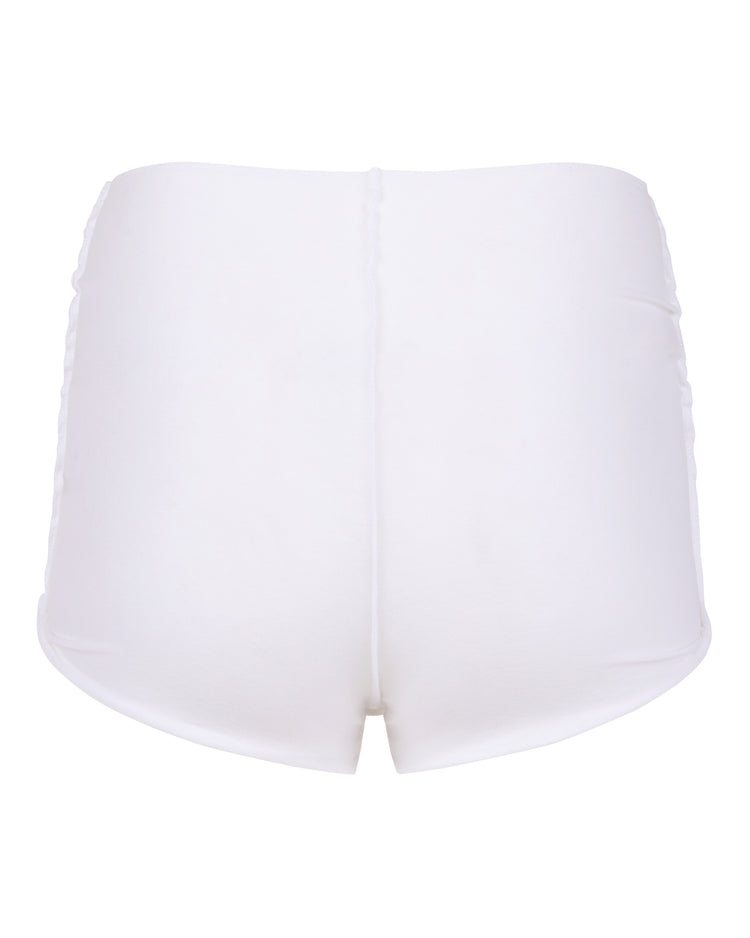 SCRUNCH TAP SHORT // OPTIC WHITE