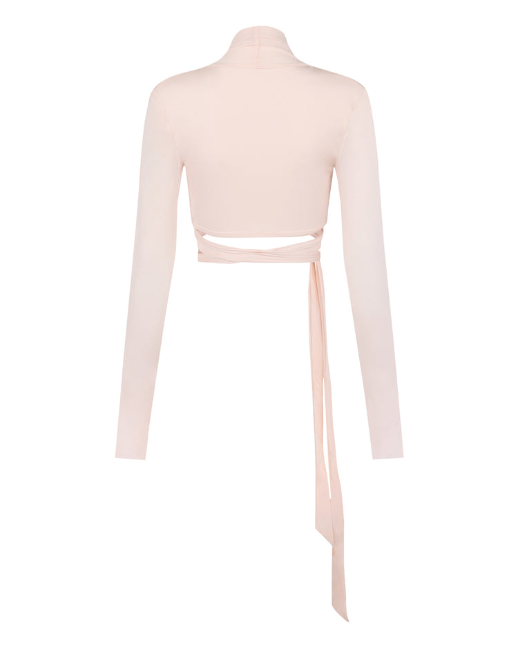 SHEER SHIMMER BOLERO // PINK MIST