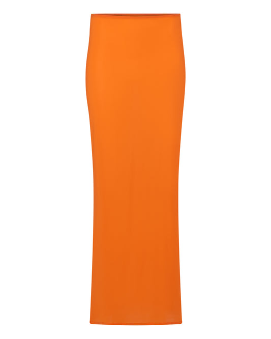 SHEER FLOW SKIRT // PERSIMMON