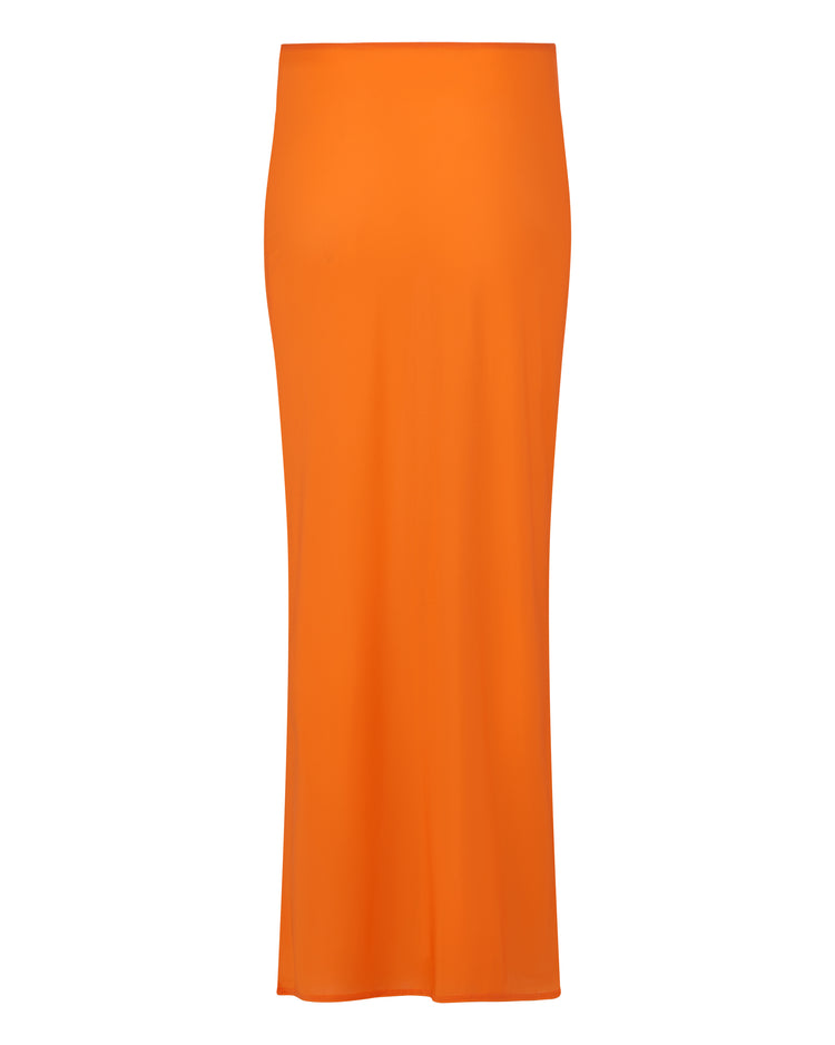 SHEER FLOW SKIRT // PERSIMMON