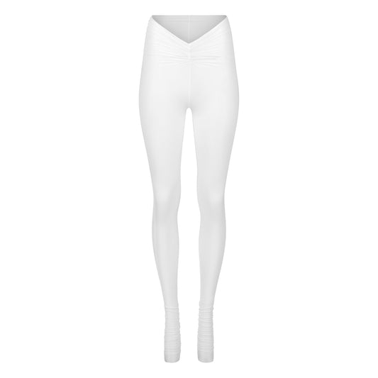 SHEER SHIMMER SCRUNCH LEGGING // OPTIC WHITE