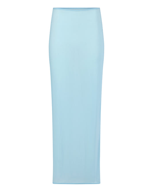 SHEER FLOW SKIRT // AQUAMARINE