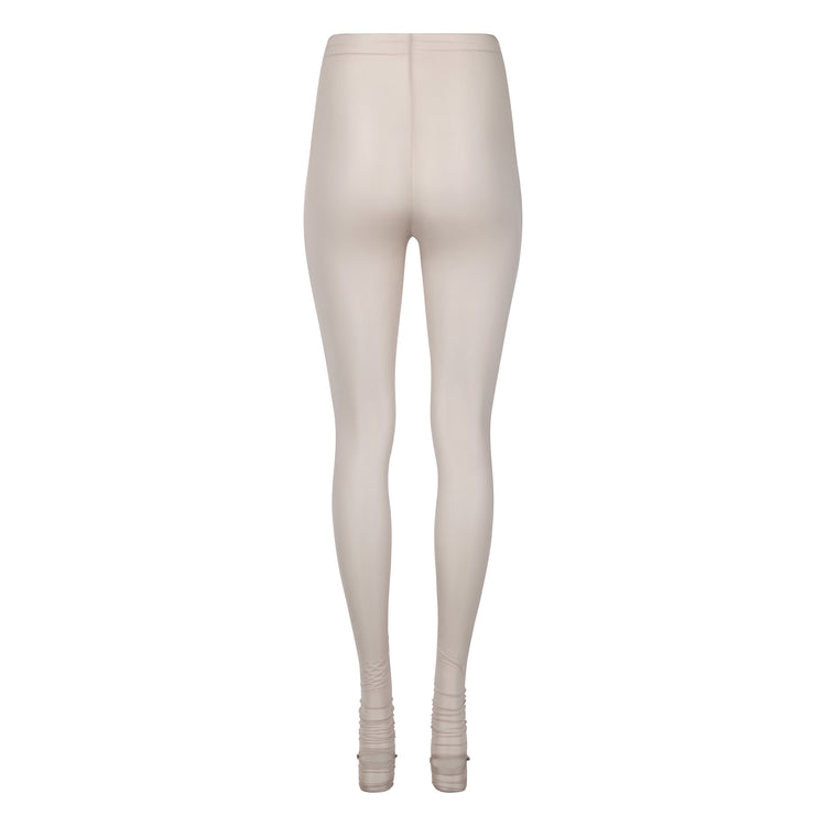 SHEER SHIMMER SCRUNCH LEGGING // COSMIC LATTE