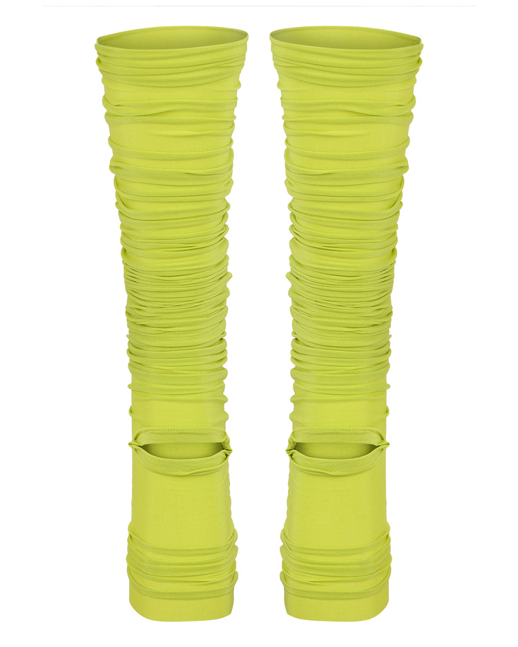 SHEER SHIMMER STOCKING // KIWI