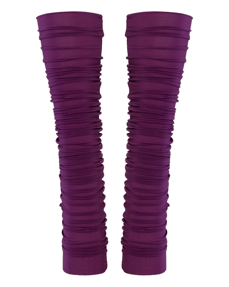 SHEER SHIMMER STOCKING // EGGPLANT