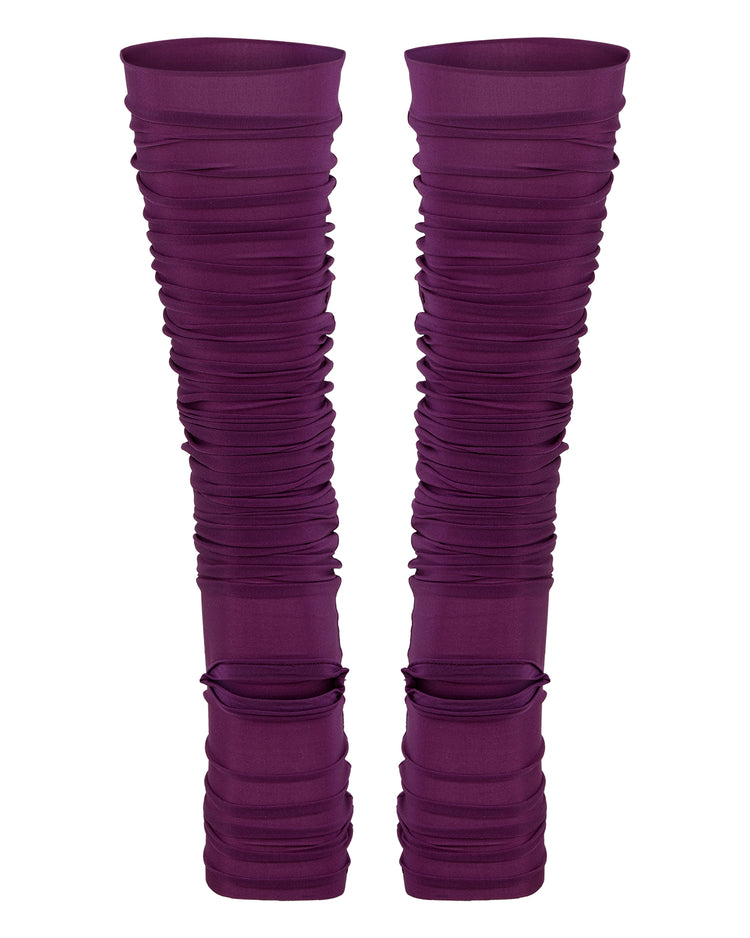 SHEER SHIMMER STOCKING // EGGPLANT