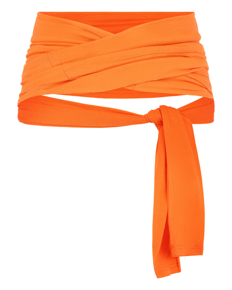 COTTON JERSEY WAIST WRAP // PERSIMMON