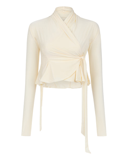 FLARED WRAP BOLERO // MOON GLOW
