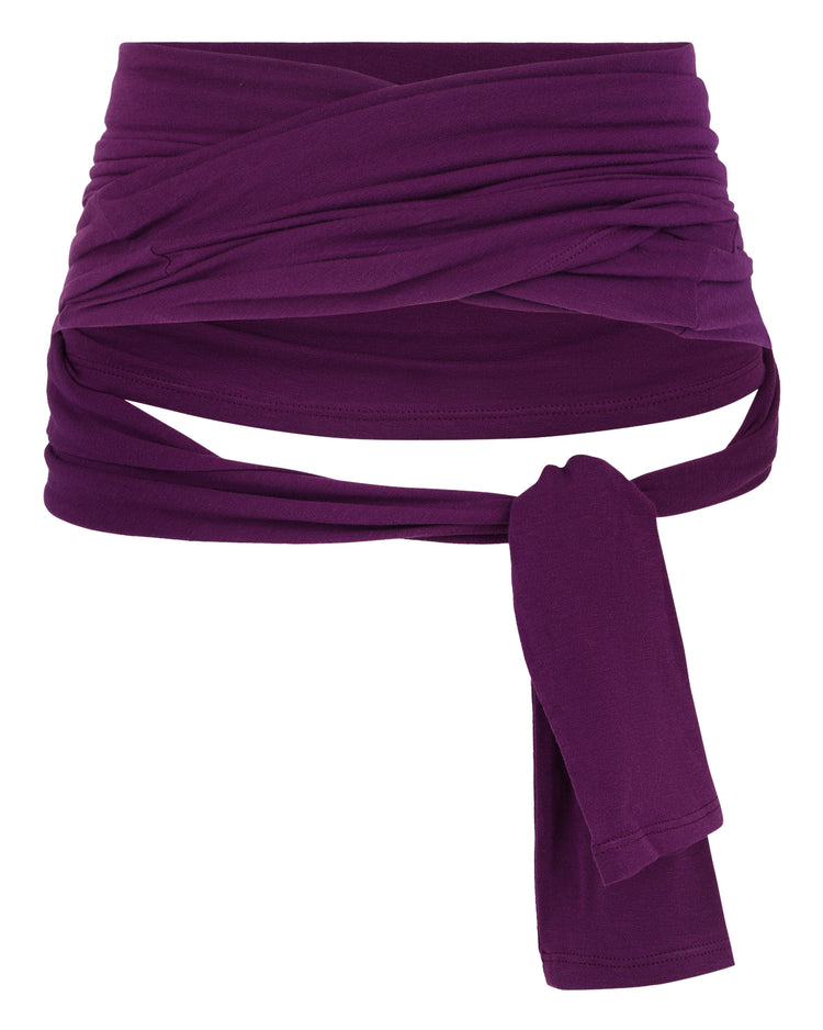 COTTON JERSEY WAIST WRAP // EGGPLANT