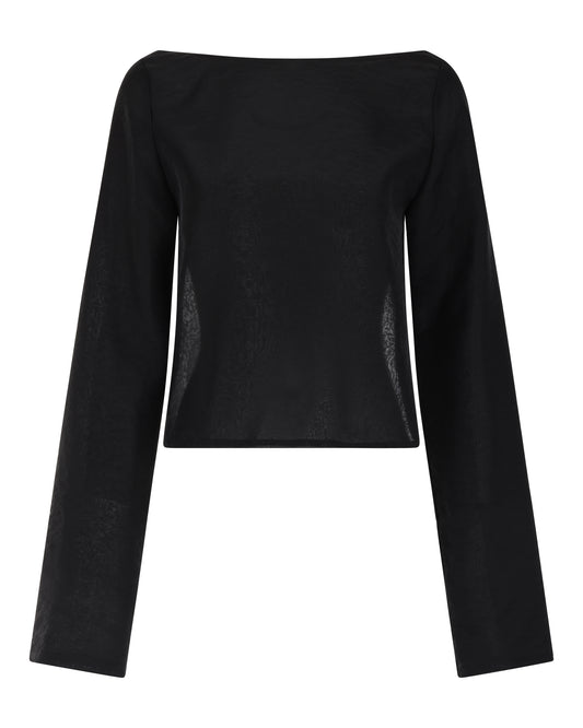 PARACHUTE OPEN BACK BLOUSE // DARK MATTER