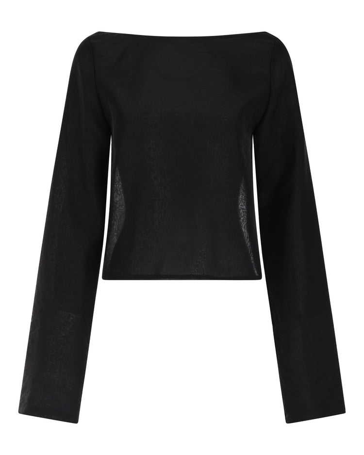PARACHUTE OPEN BACK BLOUSE // DARK MATTER