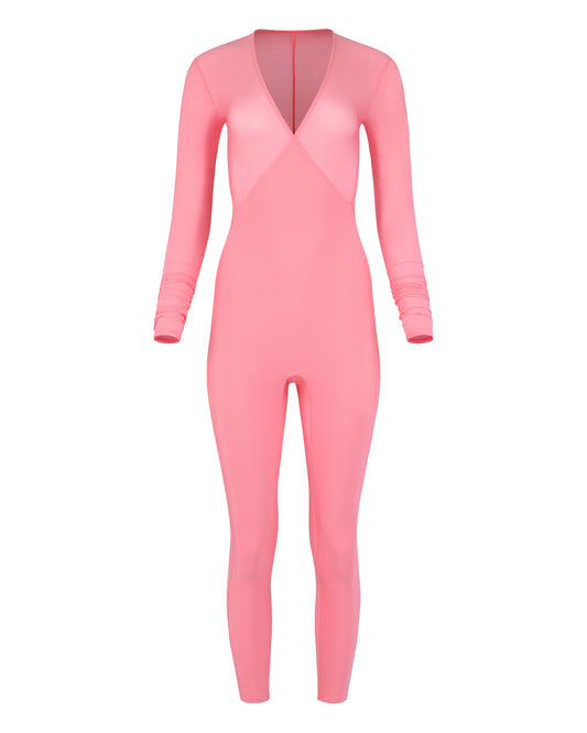 SHEER SHIMMER CATSUIT // PLUMERIA