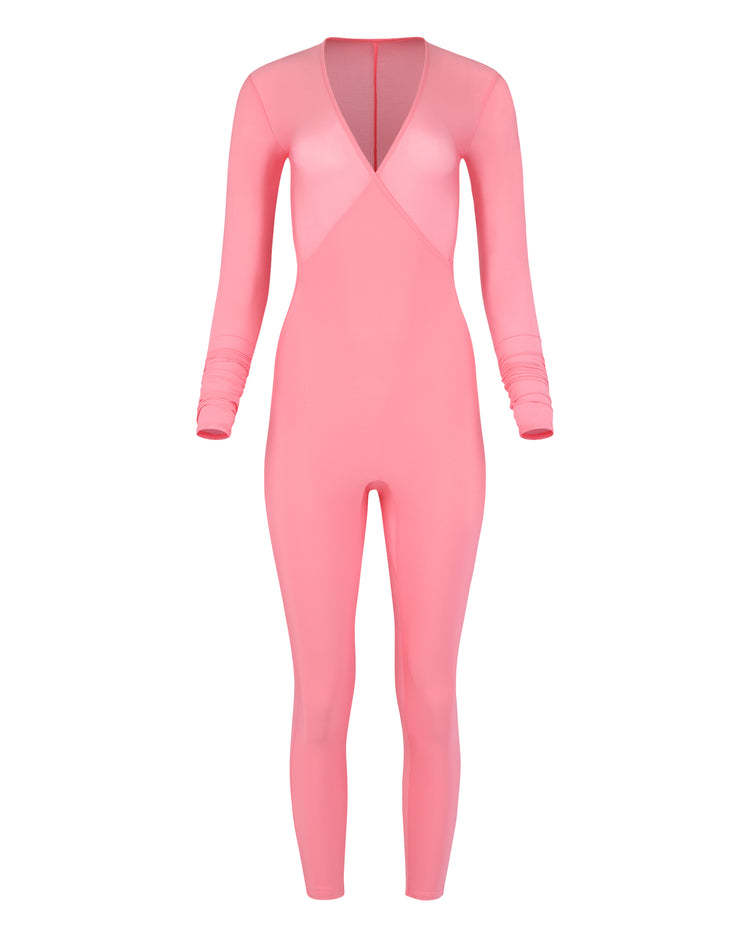 SHEER SHIMMER CATSUIT // PLUMERIA