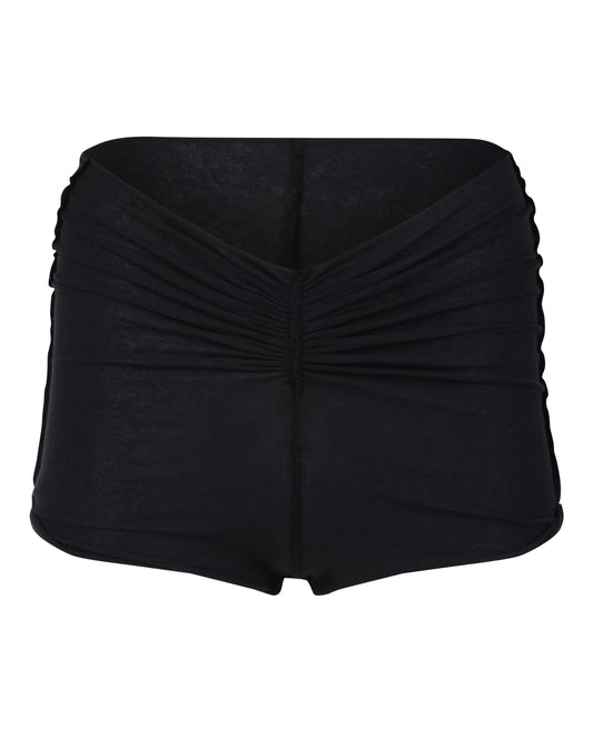 SCRUNCH TAP SHORT // VERY BLACK