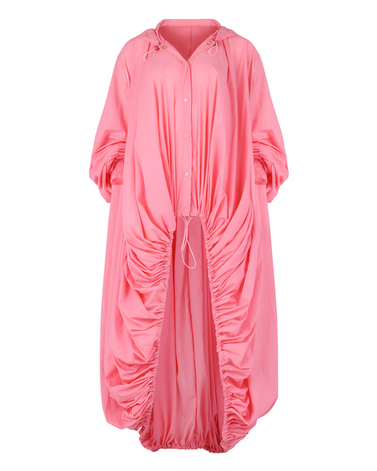 HOODED BALLOON WINDBREAKER // PLUMERIA