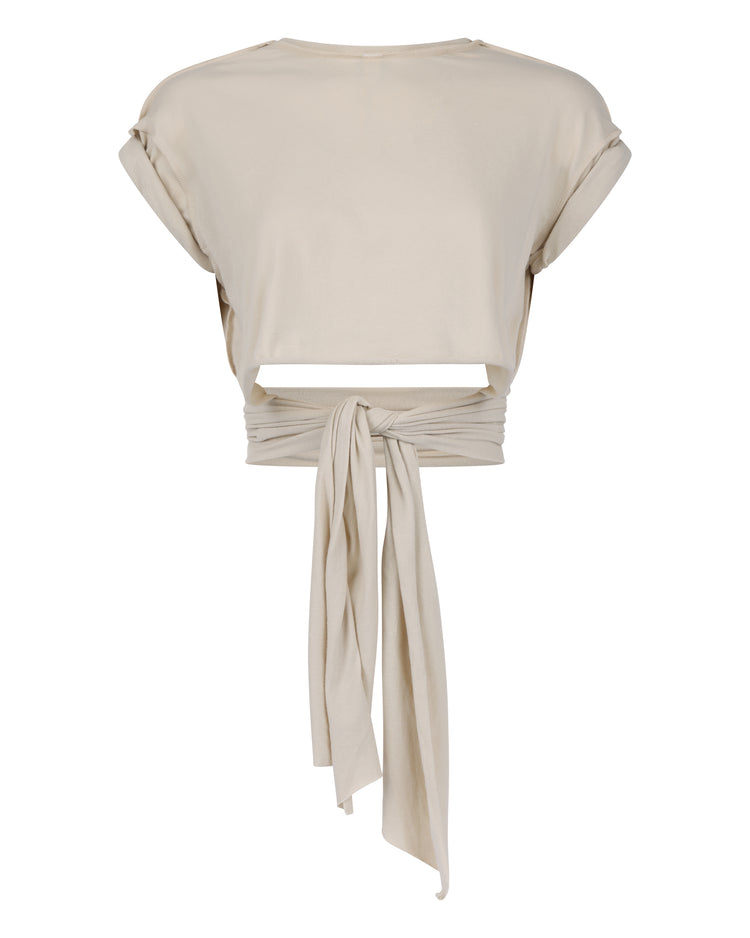 JERSEY RIPPED TEE // COSMIC LATTE