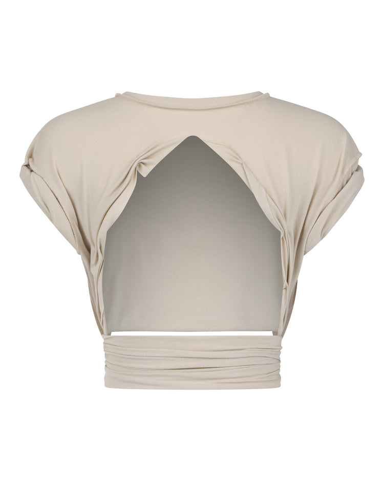 JERSEY RIPPED TEE // COSMIC LATTE