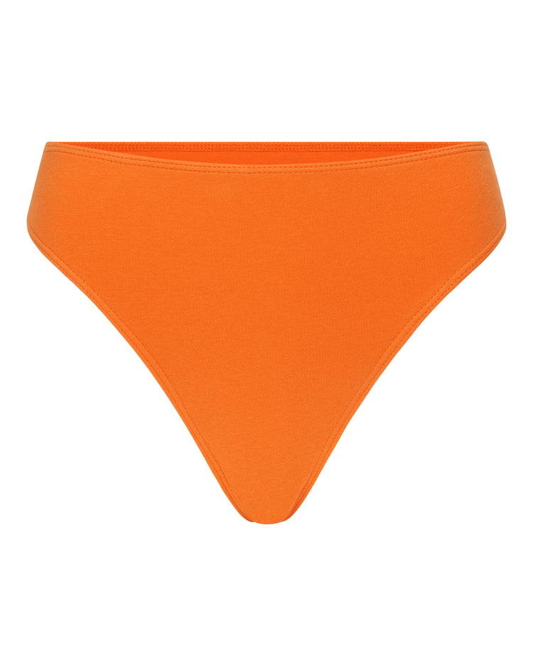COTTON JERSEY THONG // PERSIMMON