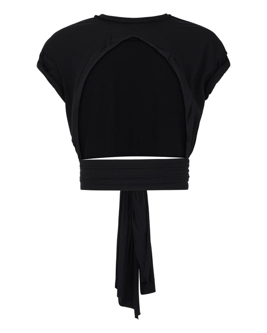 JERSEY RIPPED TEE // VERY BLACK