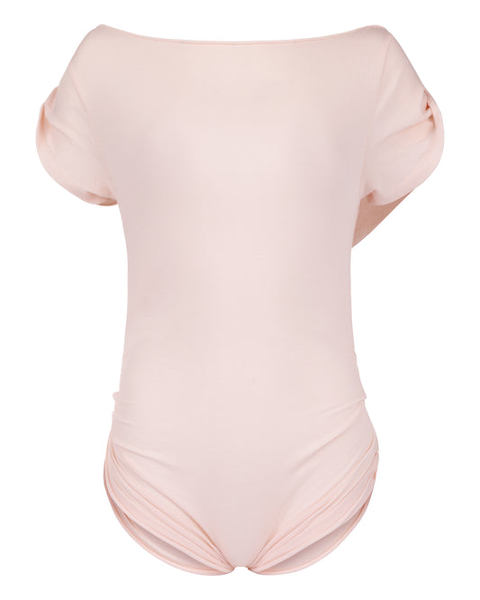 RIPPED TEE BODYSUIT // PINK MIST