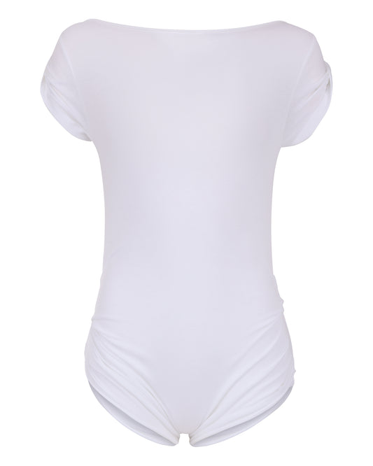 RIPPED TEE BODYSUIT // OPTIC WHITE