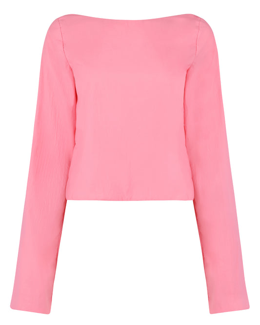 WINDBREAKER OPEN BACK BLOUSE // PLUMERIA
