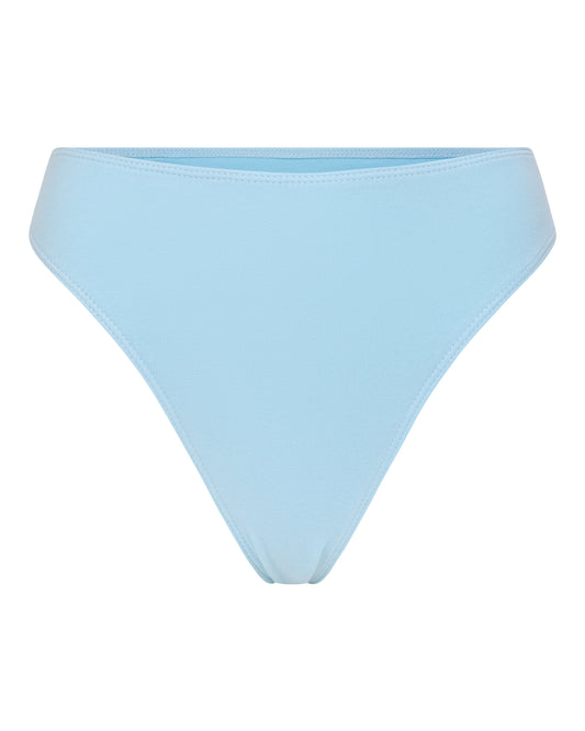 COTTON JERSEY THONG // AQUAMARINE