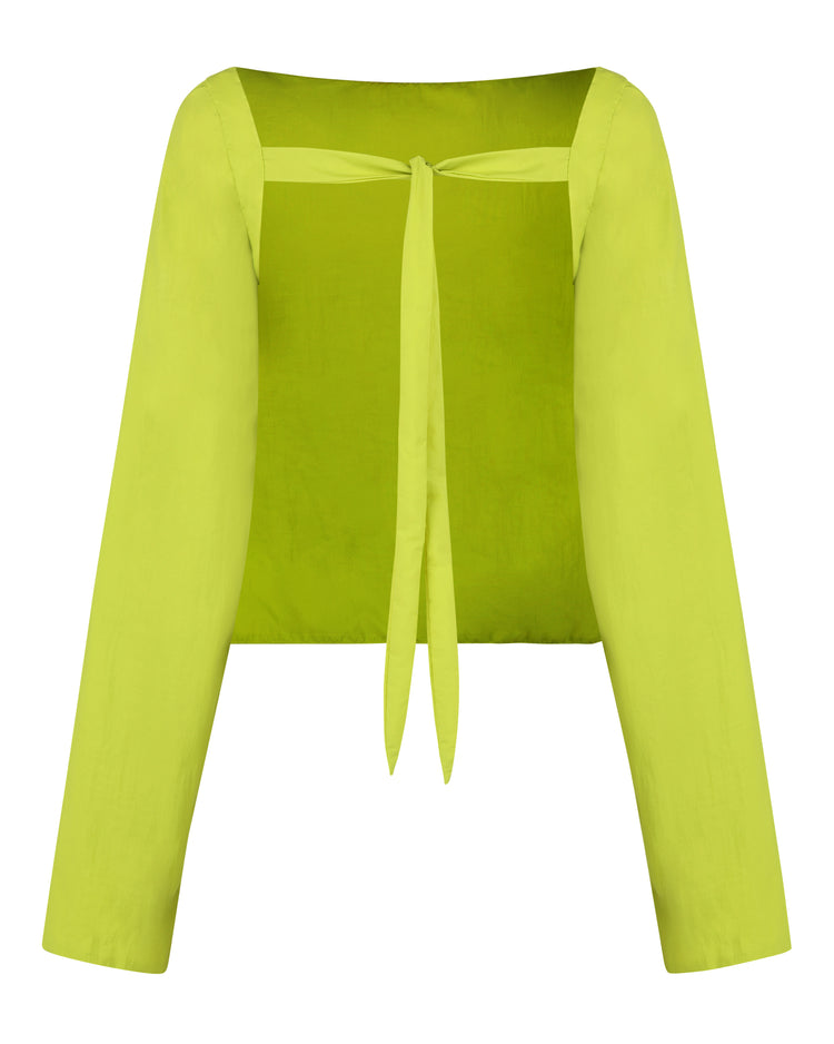 WINDBREAKER OPEN BACK BLOUSE // KIWI