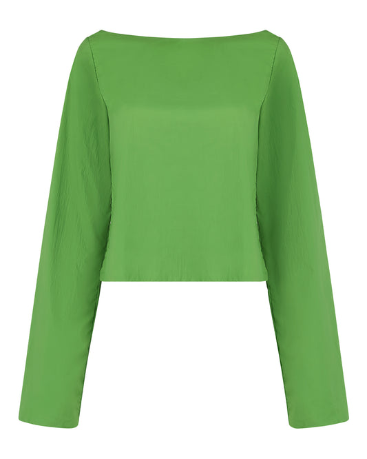 WINDBREAKER OPEN BACK BLOUSE // FROG