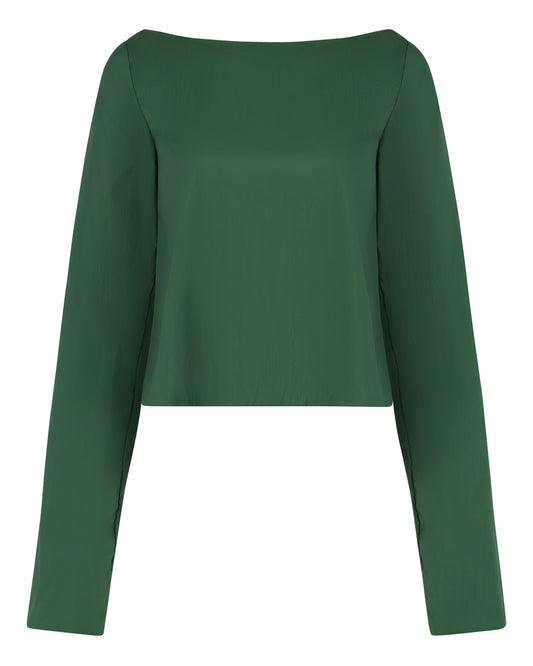 WINDBREAKER OPEN BACK BLOUSE // EDEN