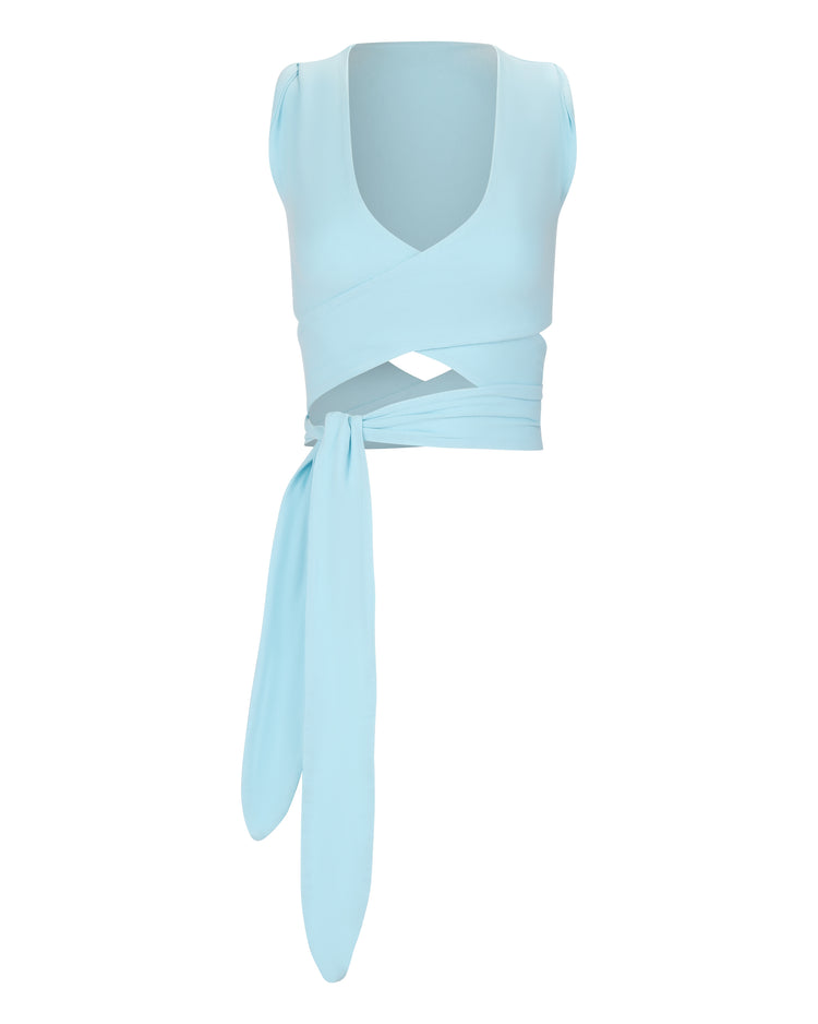 TACK SHOULDER BRALETTE // AQUAMARINE